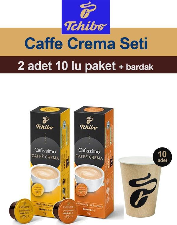 Tchibo Cafissimo Caffè Crema Fine - Rich Aroma 2x10 Adet Kapsül Kahve Bardak - Image 1