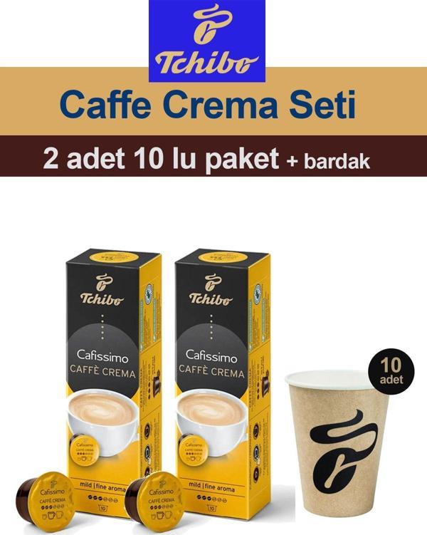 Tchibo Cafissimo Caffè Crema Fine Aroma 2x10 Adet Kapsül Kahve Bardak - Image 1
