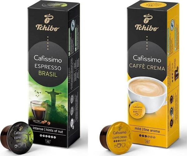 Tchibo Cafissimo Espresso Brasil 10 Adet Kapsül Kahve+Cafissimo Caffè Crema Fine - Image 1