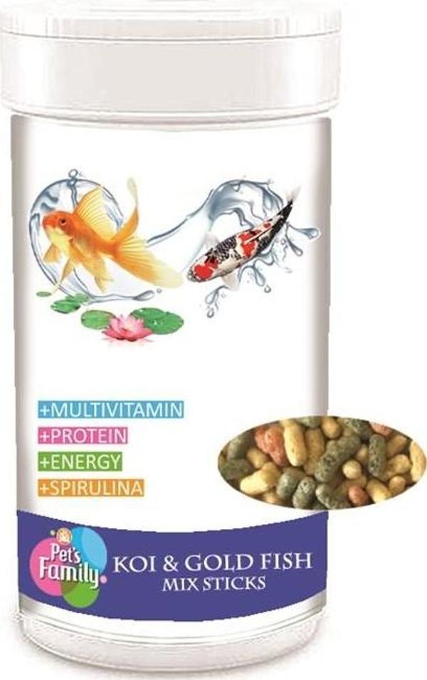PETS FAMİLY KOI - GOLD FISH MIX STICKS 1L/100g - Image 1
