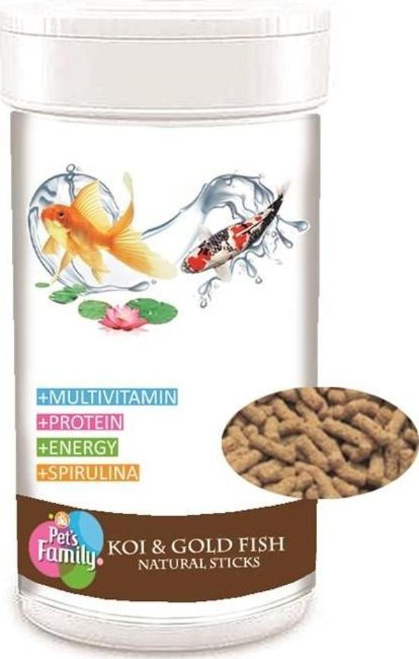 PETS FAMİLY KOI - GOLD FISH NATURAL STICKS 1L/100g - Image 1