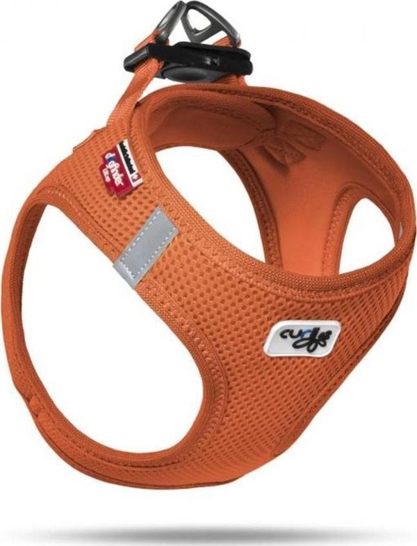Curli Air-Mesh Küçük Irk Köpek Göğüs Tasması 26-30cm Turuncu 3XS - Image 1