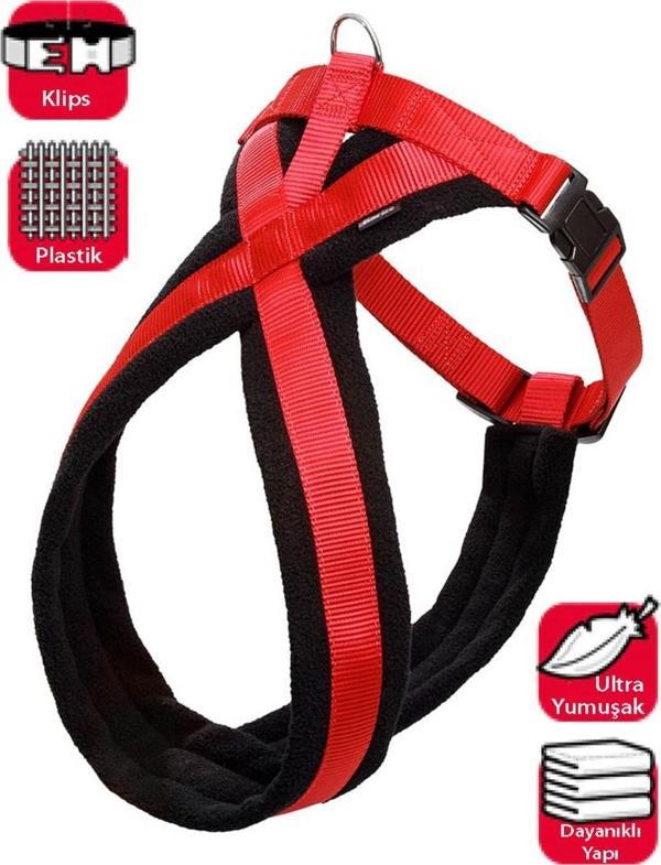 Karlie Göğüs Tasma Yumuşak Gçl. 74-100Cm Siyah-Kırm. - Image 1