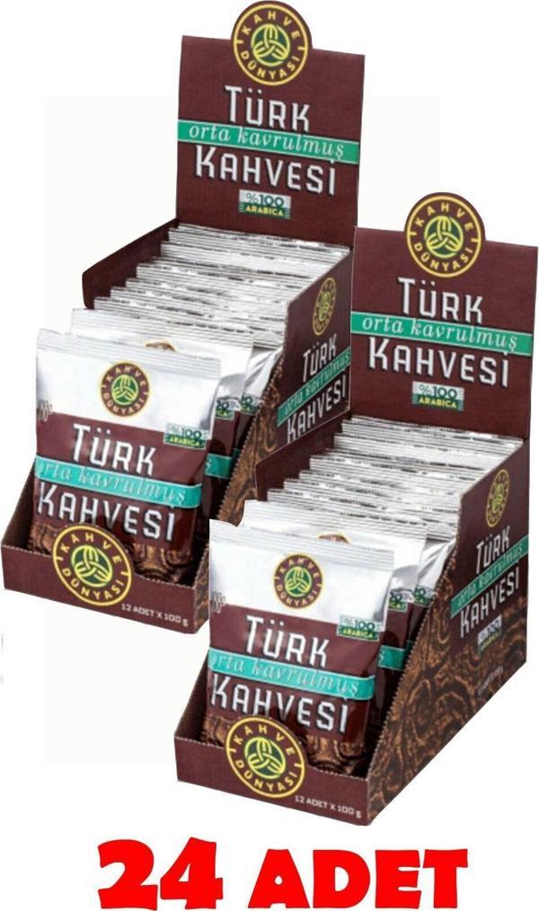 Kahve Dünyası Orta Kavrulmuş Türk Kahvesi 24 Adet (2X12) - Image 1