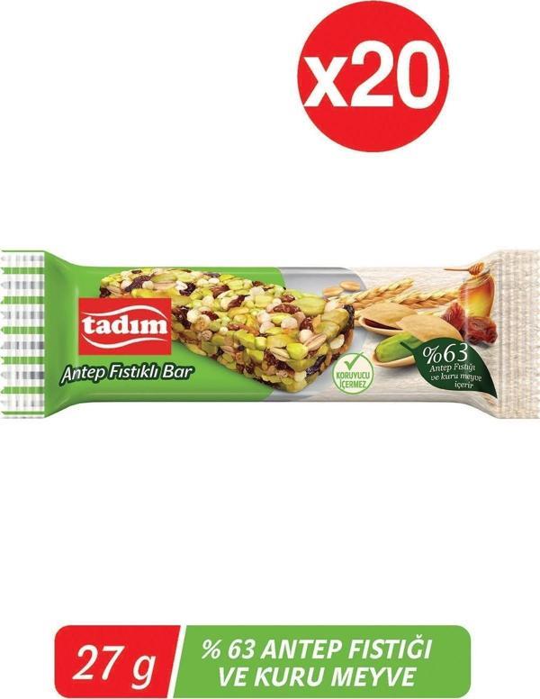 Tadım Bar, Antep Fıstıklı 27Gr 20'Li Paket - Image 1
