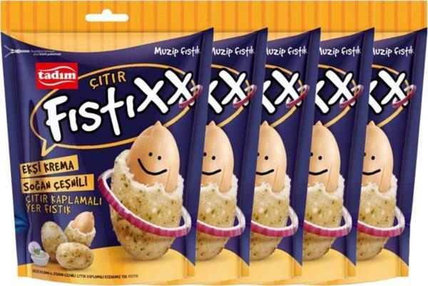 Tadım Ekşi Krema Ve Soğan Çeşnili Çıtır Kaplamalı Fıstıxx 60 Gr X 5 Adet - Image 1