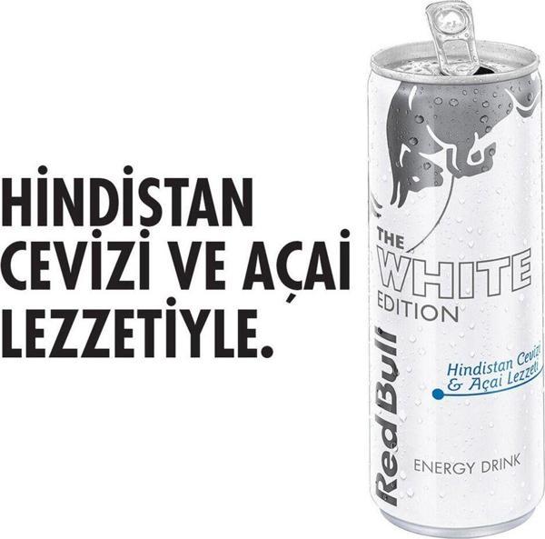 Red Bull The White Edition Hindistan Cevizi Ve Açai Enerji İçeceği 250 Ml X 6 Adet - Image 1