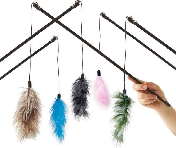 Karlıe Tüylü Kedi Oltası 60Cm - Image 1