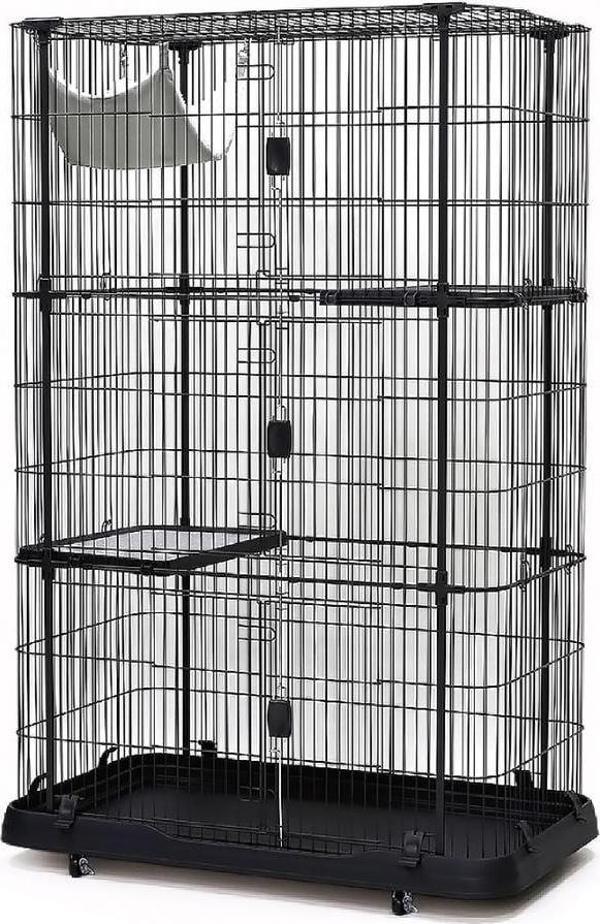Dayang Kedi Kafesi Siyah109,3x63,8x115cm - Image 1