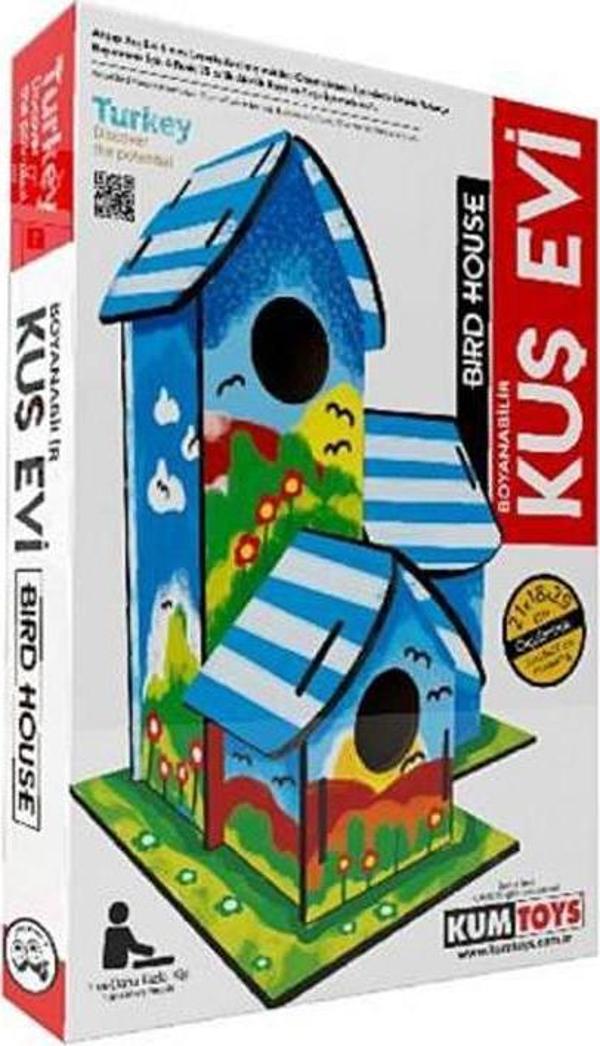 Bu-Bu Ahşap Boyama Kuş Evi Bubu-Ac0006 - Image 1