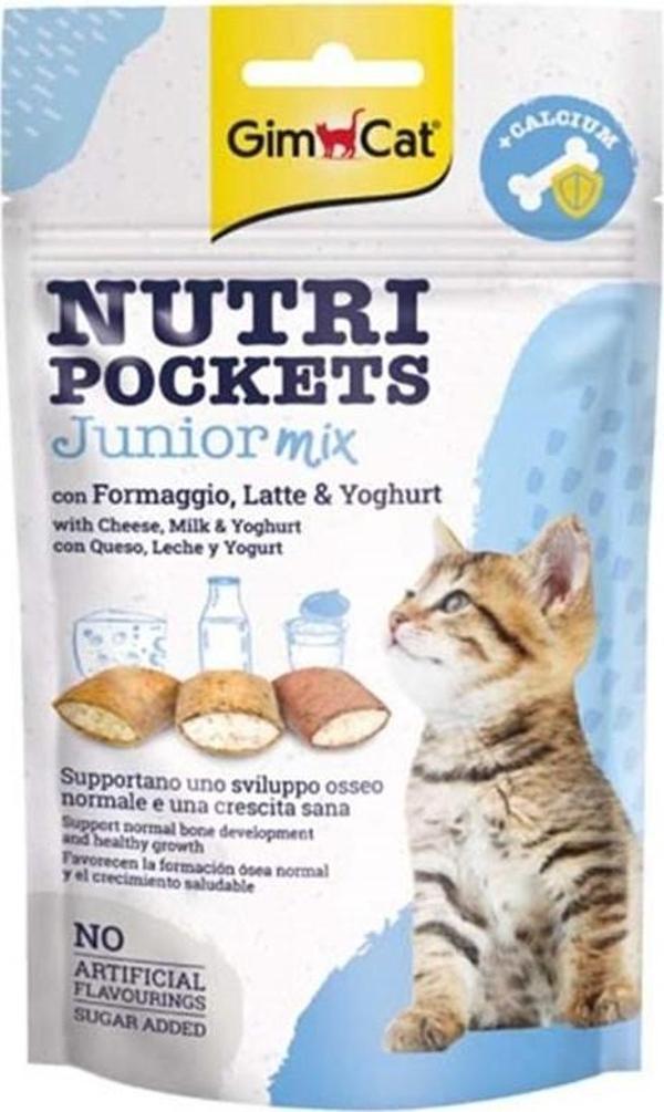 Gimcat Nutripockets Junior Mix Karışık Yavru Kedi Ödülü 60gr - Image 1