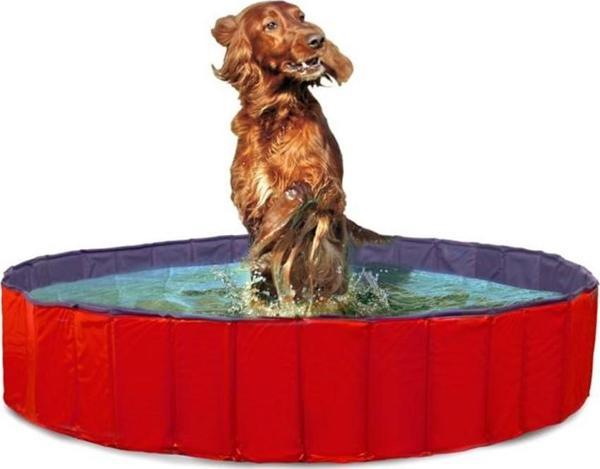 Karlie Köpek Havuzu 80cm Çap Mavi Kırmızı - Image 1