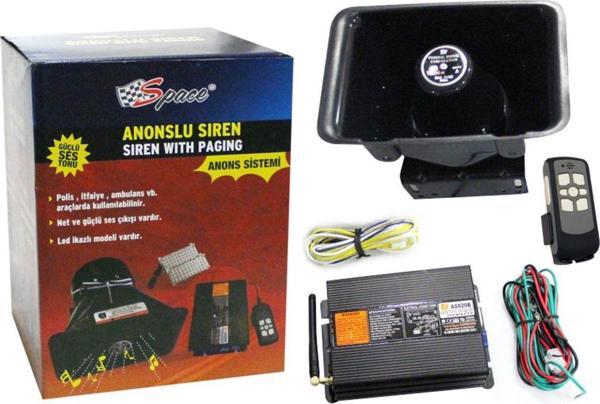 Space Mikrofonlu Uzaktan Kumandalı (13 Sesli) Siren / Sssr40 - Image 1