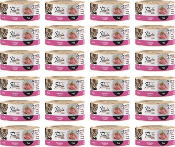 Felicia Tahılsız Tavuklu Kıyılmış Yavru Kedi Konservesi 85 gr  24 Adet - Image 1