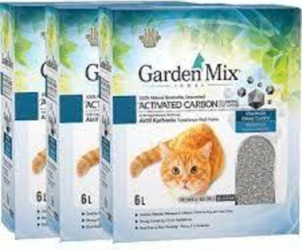 Garden Mix Patilidostum Bentonit Aktif Karbonlu Kedi Kumu 6 Lt 3 Adet - Image 1