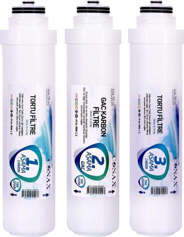 Aquifer İhlas Aura Cebilon Silver ve Aura Cebilon Platinum Su Arıtma Cihazı Uyumlu 3'lü Filtre Seti - Image 1
