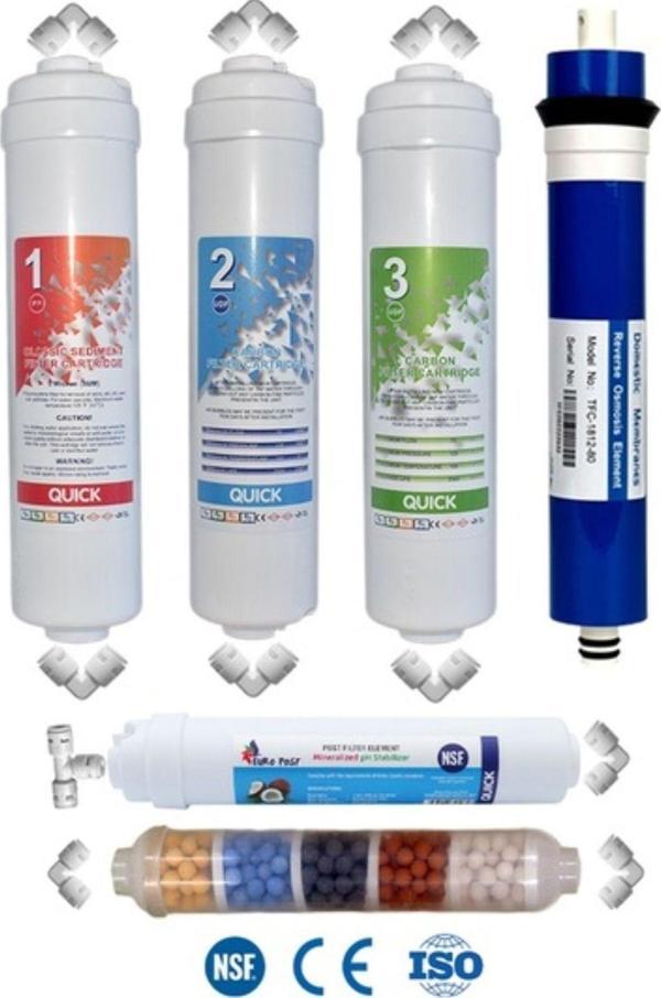 Aquifer Su Arıtma Cihazı Filtresi Kapalı Kasa 5'lİ Filtre Seti - Image 1