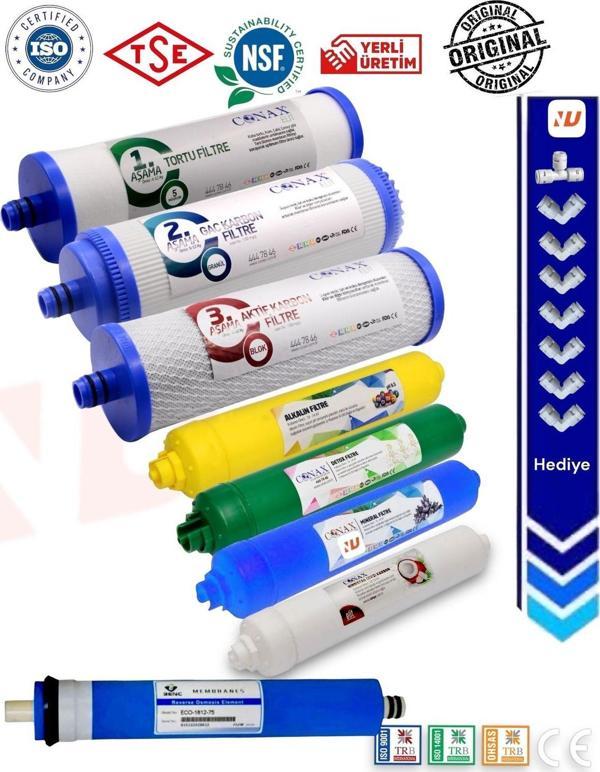 Conax Gold Special 8 Aşamalı ( Yeni Seri) Full Filtre Seti Benc Membranl - Image 1