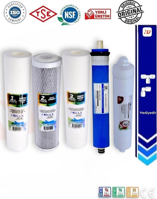 Conax Su Arıtma Cihazı Açık Kasa Filtre Takımı 5 Li Set, Nfs Onaylı , Benc Membranlı - Image 1