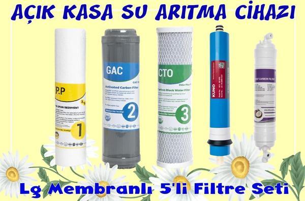 Su Arıtma Cihazı Açık Kasa 5'li Filtre Seti (LG Memranlı ) - Image 1