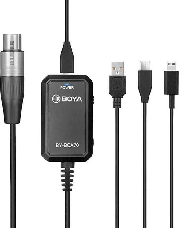 Boya BY-BCA70 48V Phantom Mobil XLR Mikrofon Kablo - Image 1