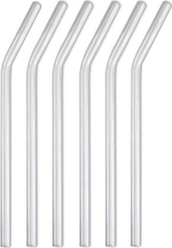 Mithra Life 6 lı Şeffaf Eğimli Cam Pipet MIT1003 - Image 1