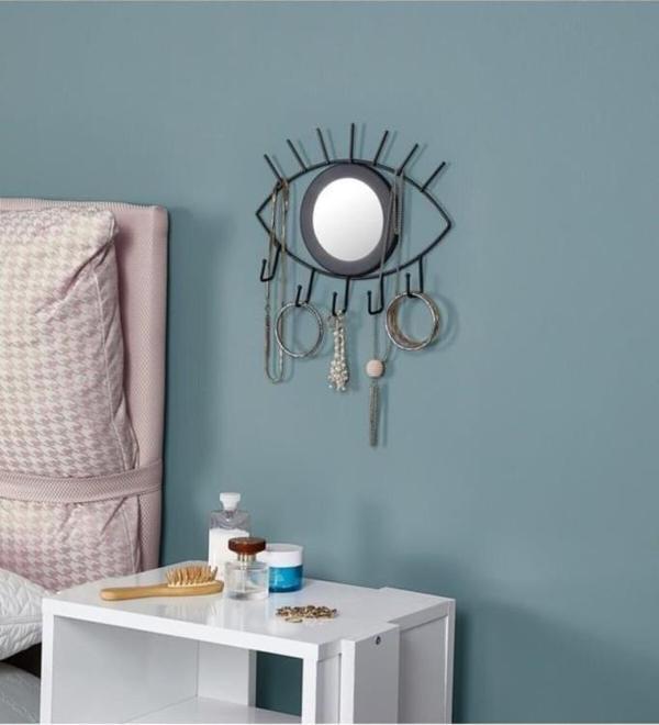 Mithra Life Siyah Metal Ayna Anahtar Takı Düzenleyici MIT1002 - Image 1