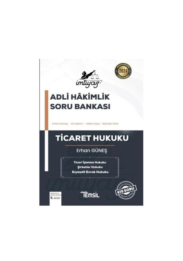 Temsil Yayınları İmtiyaz Adli Hâkimlik Ticaret Hukuku Soru Bankas - Temsil Kitap - Image 1
