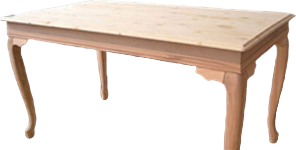Masa 13576 model ahşap LADİN masif sabit tabla Klasik kayın ASLAN ayak El Yapım - Image 1