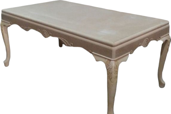 Masa 13589 LÜKENS ASLAN ayak Model Kayın oyma ayak Mdf HAM sabit masa El yapım - Image 1