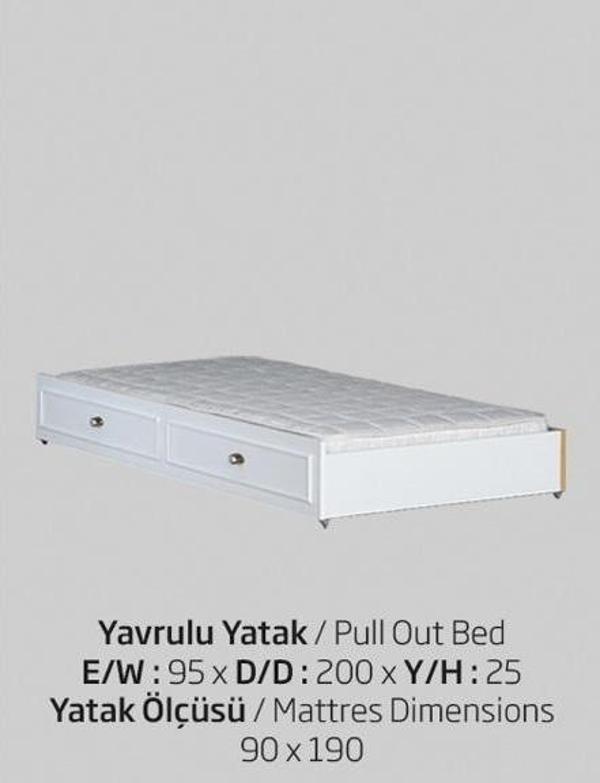 Yavru Karyola Urlu FLORA İnovasyon Kayın torna yüksek ayak Kutuda sevk El Yapım - Image 1