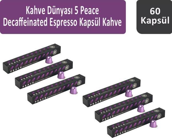 Kahve Dünyası 5 Peace Decaffeinated Espresso Kapsül Kahve 60 Kapsül - Image 1
