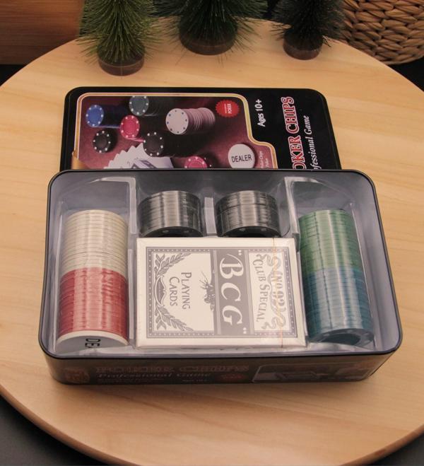 Hediyebiziz Profesyonel Poker Seti Texas Holdem Chip Rulet Masa Oyun Seti - Image 1