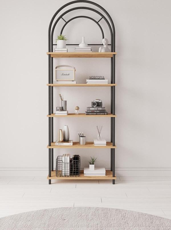 Mobitopya Çevir Dekoratif Çok Amaçlı Raf Dolap Atlantik Çam 200*71*29 Cm - Image 1