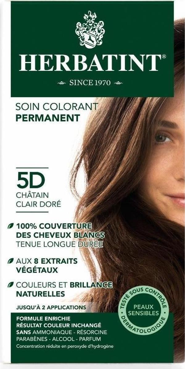 Herbatint 5D Chatain Clair Dore Açık Altın Kestane Saç Boyası - Image 1