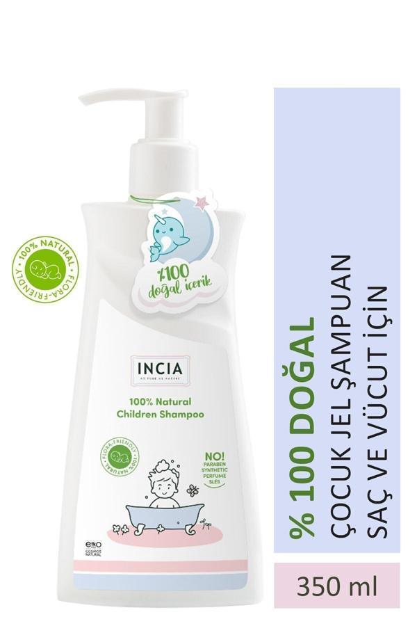 INCIA %100 Doğal Organik Sertifikalı Bebek ve Çocuk Jel Şampuanı Saç Vücut Lavanta Konak Önleyici 350 ml - Image 1