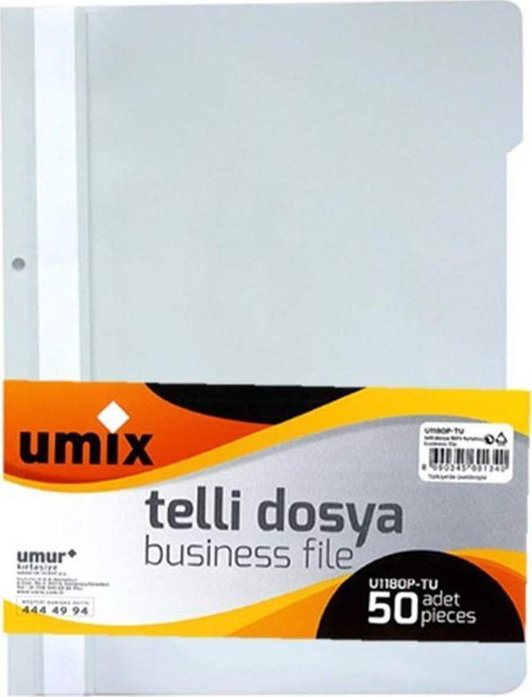 UMIX A4 TELLİ DOSYA BEYAZ - Image 1