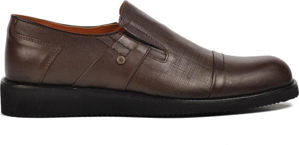 Ayakmod Premium 03256 Kahve Hakiki Deri Erkek Casual Ayakkabı - Image 1