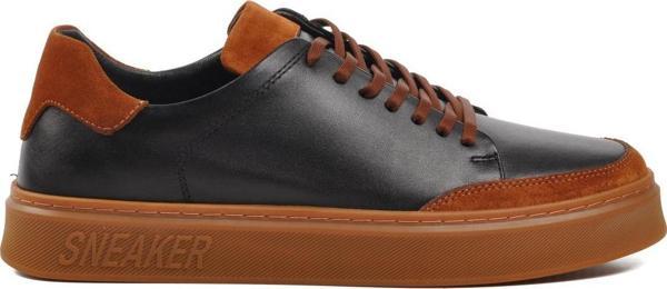 Ayakmod Rcdl 4227 Siyah-Taba Hakiki Deri Erkek Sneaker - Image 1