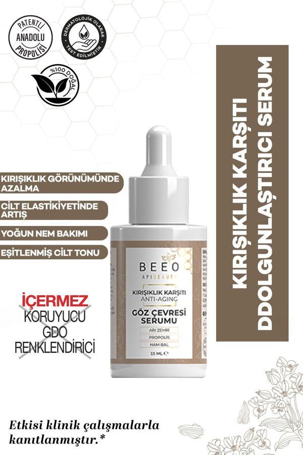 Bee'o Propolisli Anti-Aging Göz Çevresi Bakım Serumu 15 ml - Image 1