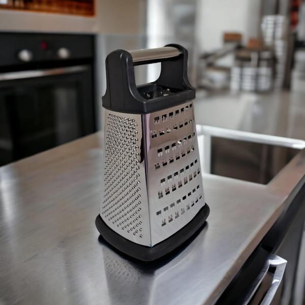 Lüx Saplı 4 köşe Rende 20 Cm Kutu Rende 3 Fonksiyonlu Kule Rende Peynir Sebze Patates Rende - Image 1