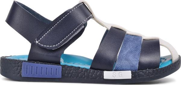 Ayakmod 210111 Lacivert-Kot-Beyaz Comfort Erkek Çocuk Sandalet - Image 1