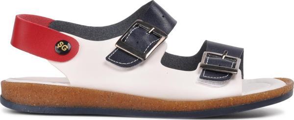 Ayakmod 006-P Lacivert-Beyaz-Kırmızı Comfort Erkek Çocuk Sandalet - Image 1