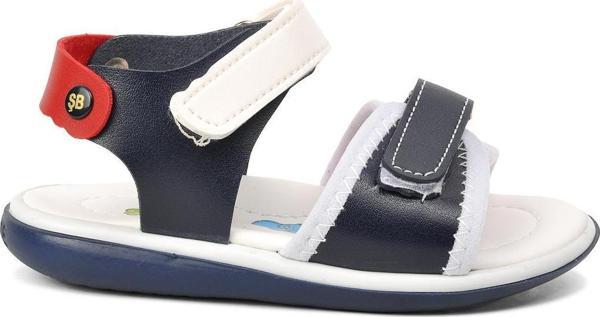 Ayakmod 22Y06 Lacivert-Kırmızı-Beyaz Comfort Bebek Sandalet - Image 1