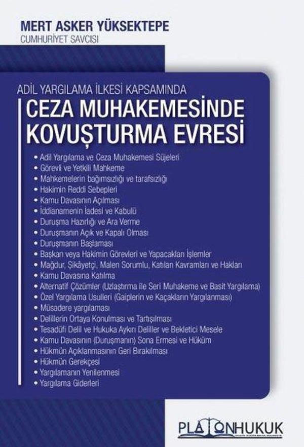 Adil Yargılama İlkesi Kapsamında Ceza Muhakemesinde Kovuşturma Evresi ve İşlemleri - Platon Hukuk Yayınevi - Image 1