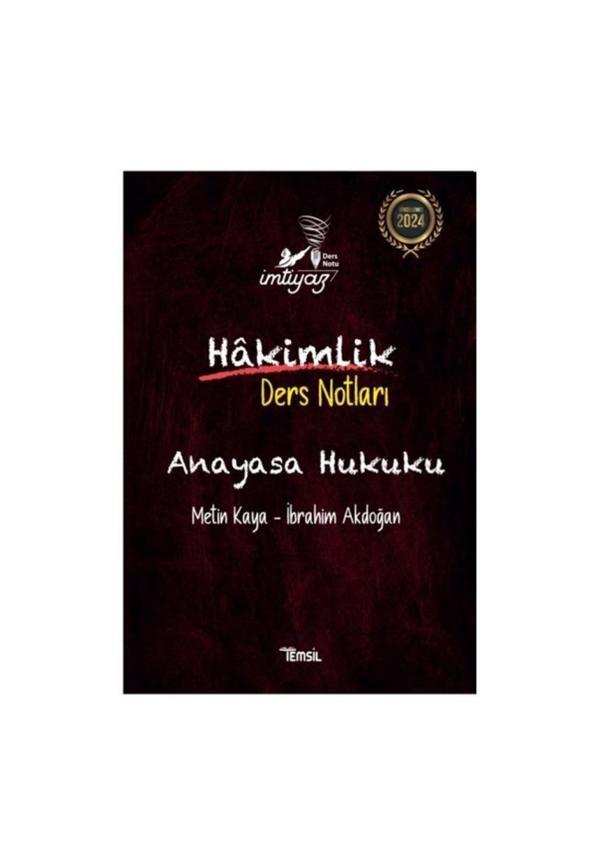 Temsil Yayınları İmtiyaz Hakimlik Ders Notları Anayasa Hukuku - Temsil Kitap - Image 1