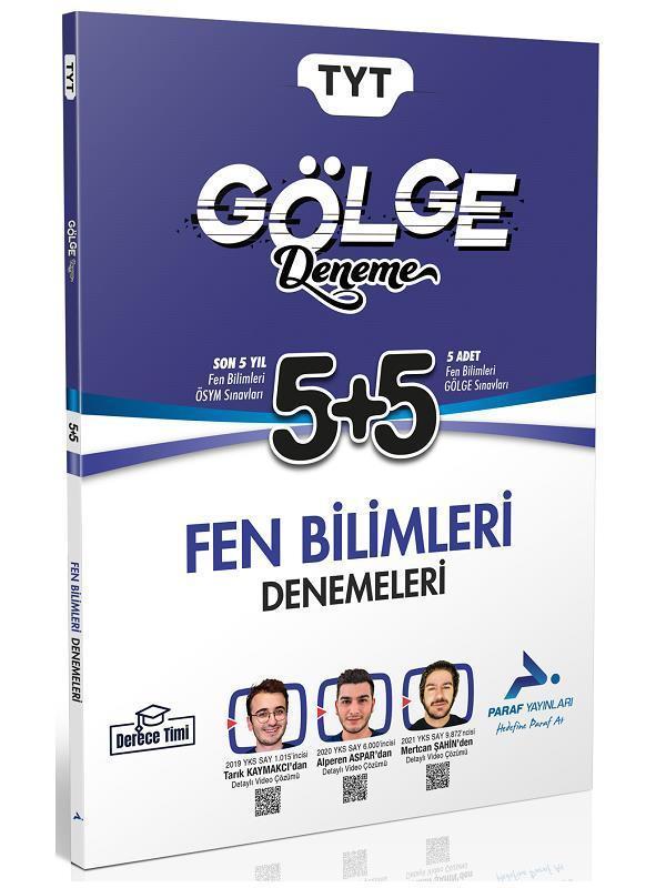 Paraf YKS TYT Fen Bilimleri Gölge 5+5 Deneme Paraf Yayınları - PRF Paraf Yayınları - Image 1