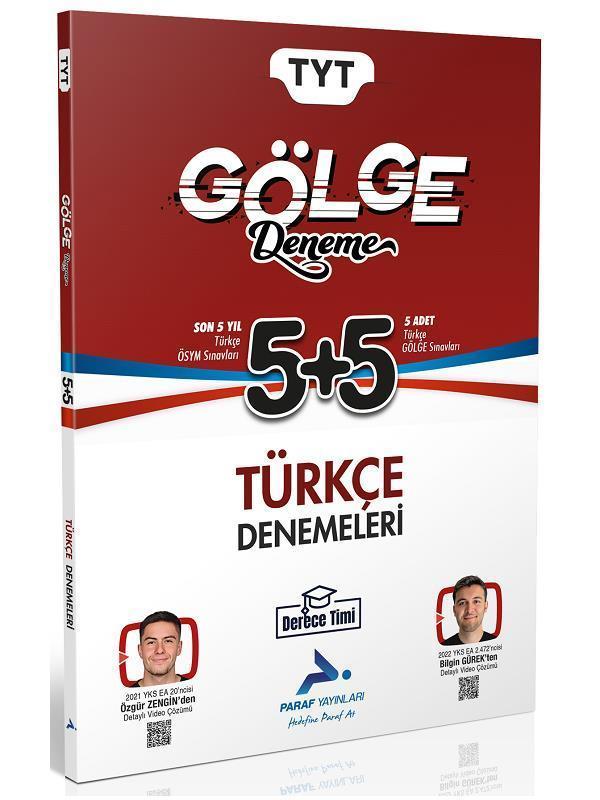 Paraf YKS TYT Türkçe Gölge 5+5 Deneme Paraf Yayınları - PRF Paraf Yayınları - Image 1