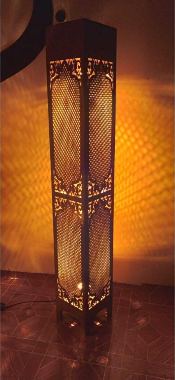 Ahşap Ev Dekorasyonu Gece Aydınlatması Gece Lambası Led Işıklı Lambader 100cm (GK103) - Image 1
