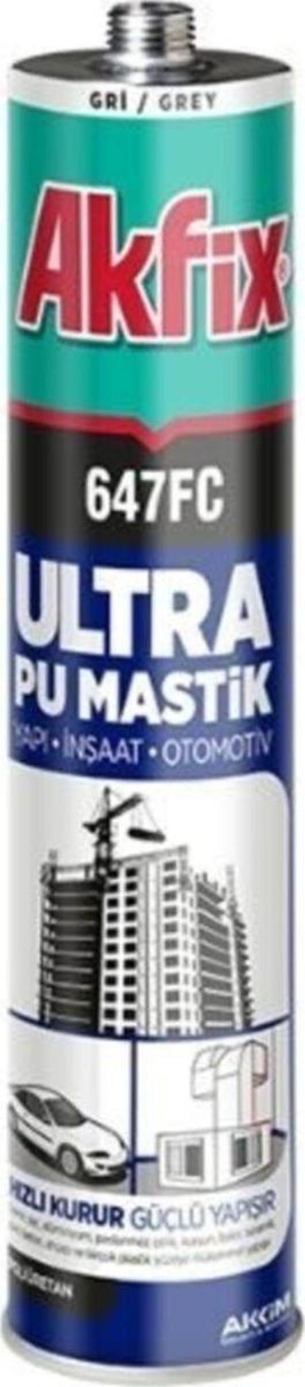 Akfix 647fc Ultra Pu Mastik Silikon Gri 280 ml Yapı Otomotiv - Image 1